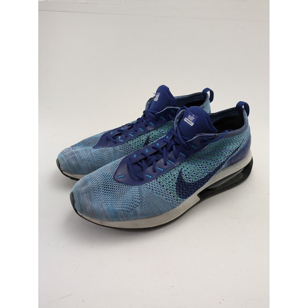Mens Nike Air Max Flyknit Racer Royal Blue Running Shoes FD2765-400 Size 14 - Picture 5 of 7